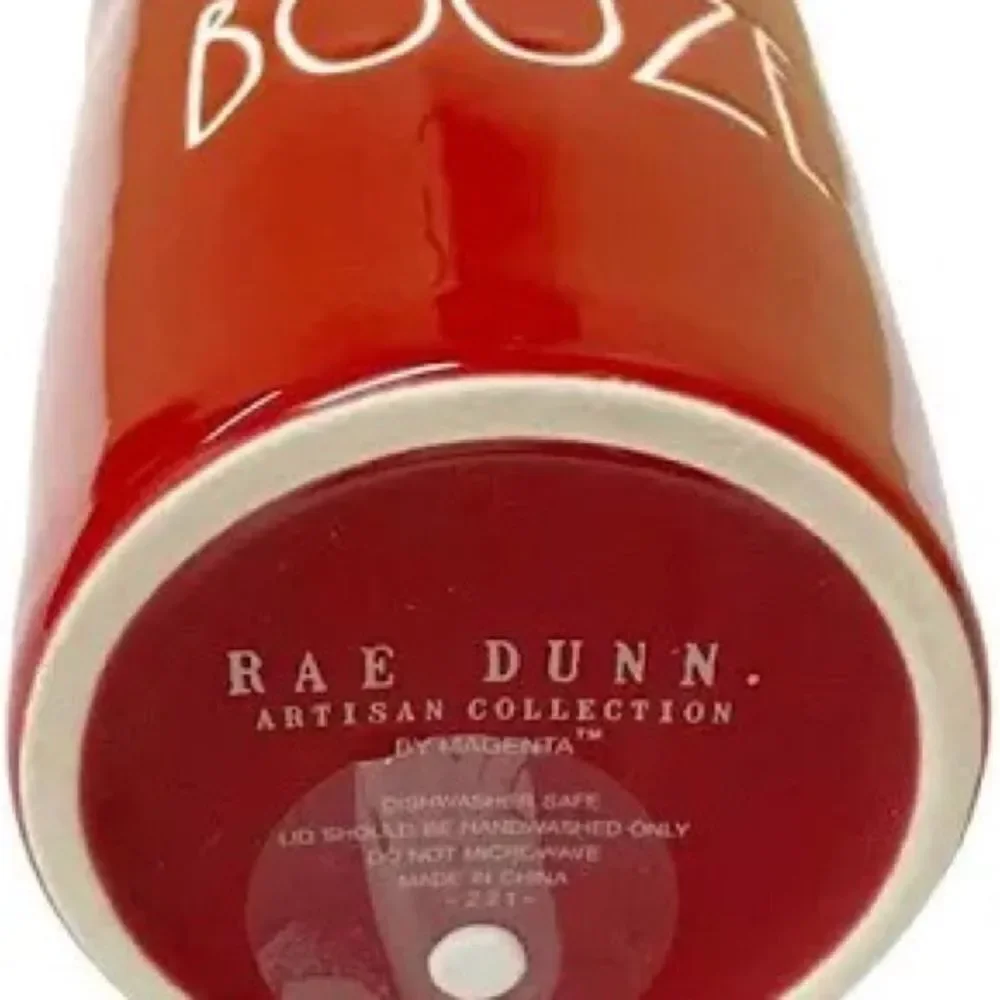 Rae Dunn ceramic red coffee tumbler mug